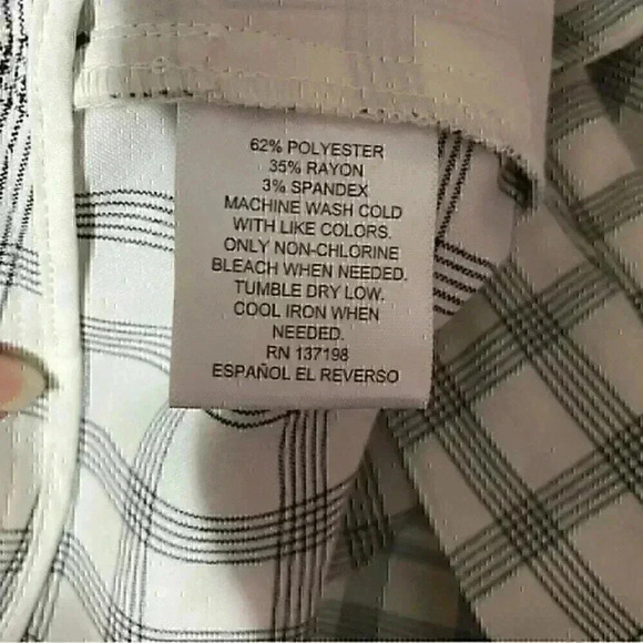 Danielle Bernstein Pant Women’s 8 Ivory Plaid Ring Zip Preppy Light Academia NWT - Picture 7 of 8